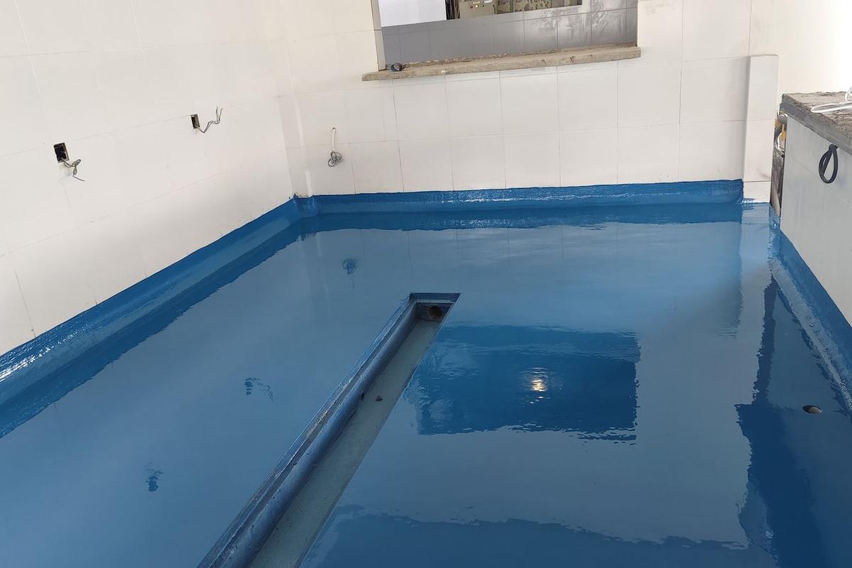 Lantai epoxy hasil pengerjaan Mella Paint di PT Cimory